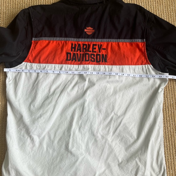 Harley-Davidson Men's Performance Vented Colorblock Shirt Orange Black SZ 2XL - Picture 11 of 12